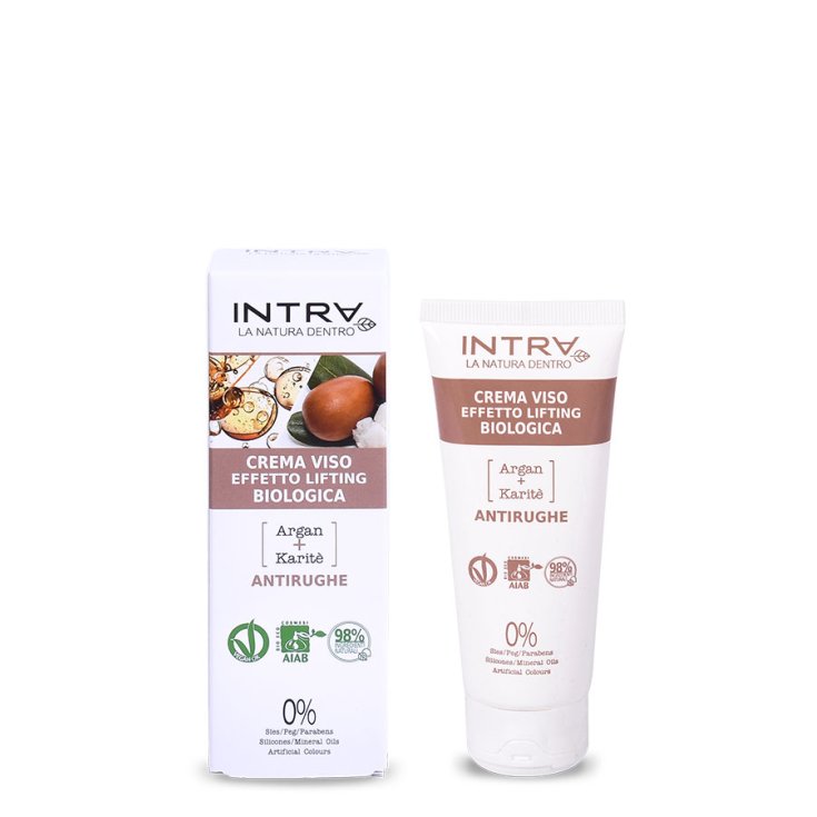 Argan & Karit&egrave; Crema Viso Effetto Lifting Biologica Antirughe Intra 50ml