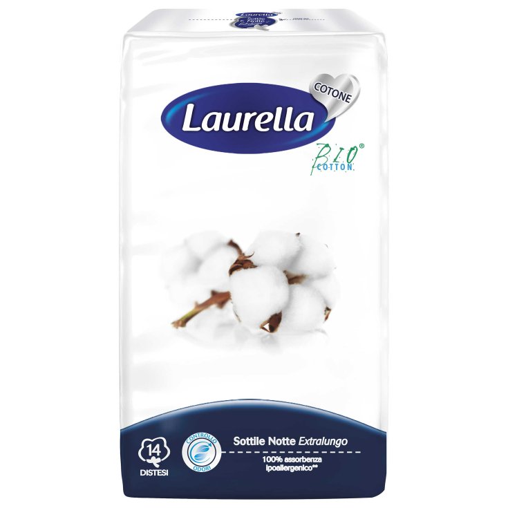 Assorbenti Sotttili Notte Distesi Laurella Cotone 14 Pezzi