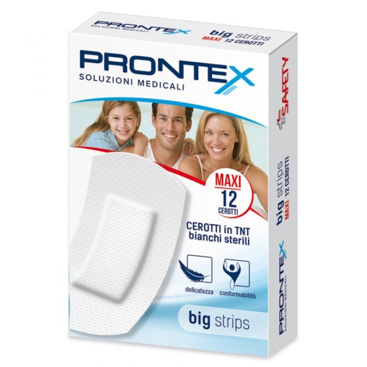 Big Strips Cerotto Formato Maxi Protex Safety 12 Pezzi