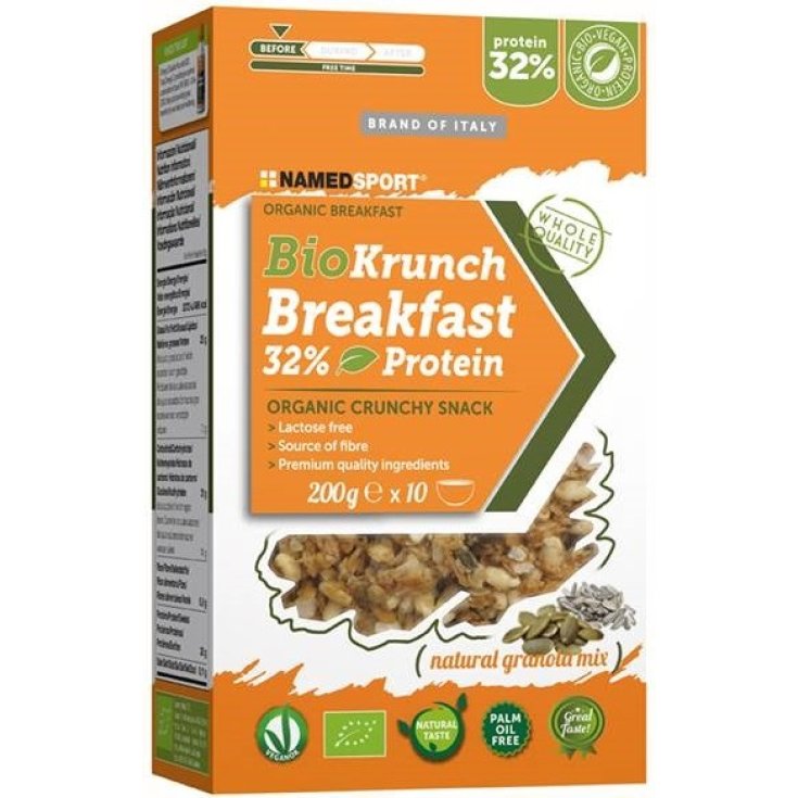 Biokrunch Breakfast 32% Protein Natural Granola Mix NamedSport&reg; 200g