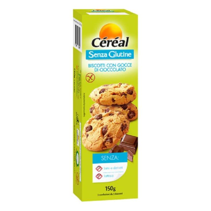 Biscotti Con Gocce Di Cioccolato Senza Glutine C&eacute;r&eacute;al 150g