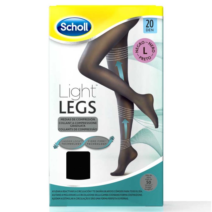 Scholl Collant A Compressione 20 Den Taglia L Nero