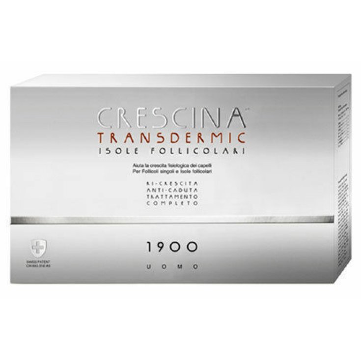 Crescina&reg; Transdermic Isole Follicolari Trattamento Completo 1900 Uomo Labo 2x10 Fiale