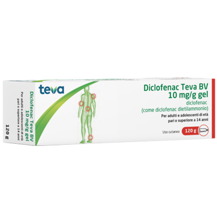 Diclofenac Teva BV 10mg/g gel 120g