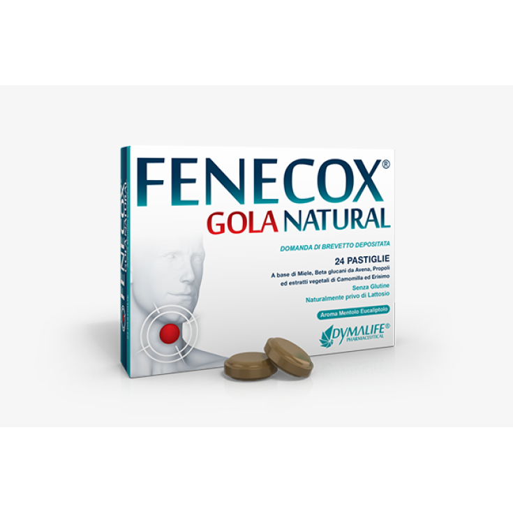 Fenecox&reg; Gola Natural Menta E Eucalipto Dymalife&reg; 36 Pastiglie