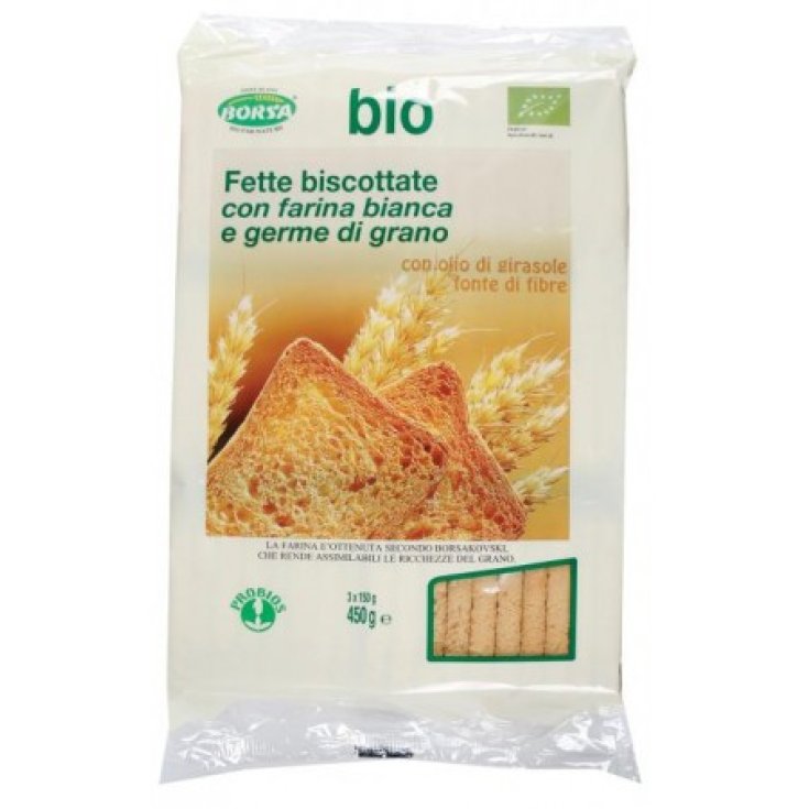 Fette Biscottate Farina Bianca E Germe Di Grano Biologico Probios 450g