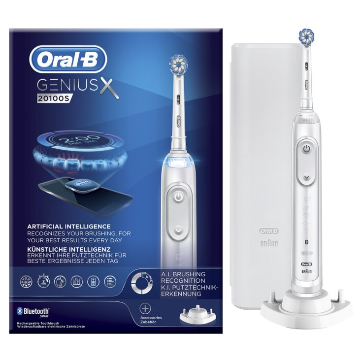 Oral-B&reg; Genius X 20100S Spazzolino Elettrico Bianco