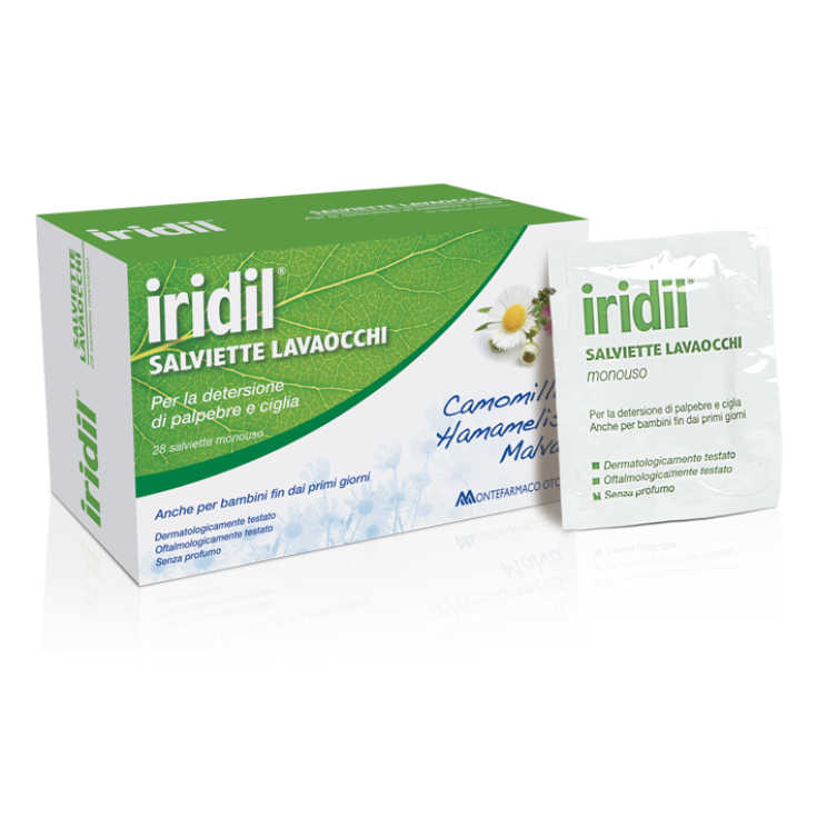 Iridil&reg; Salviette Lavaocchi MONTEFARMACO 28 Pezzi