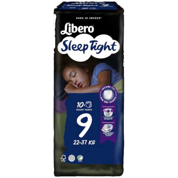 Libero SleepTight 9 Tena&reg; 10 Pezzi
