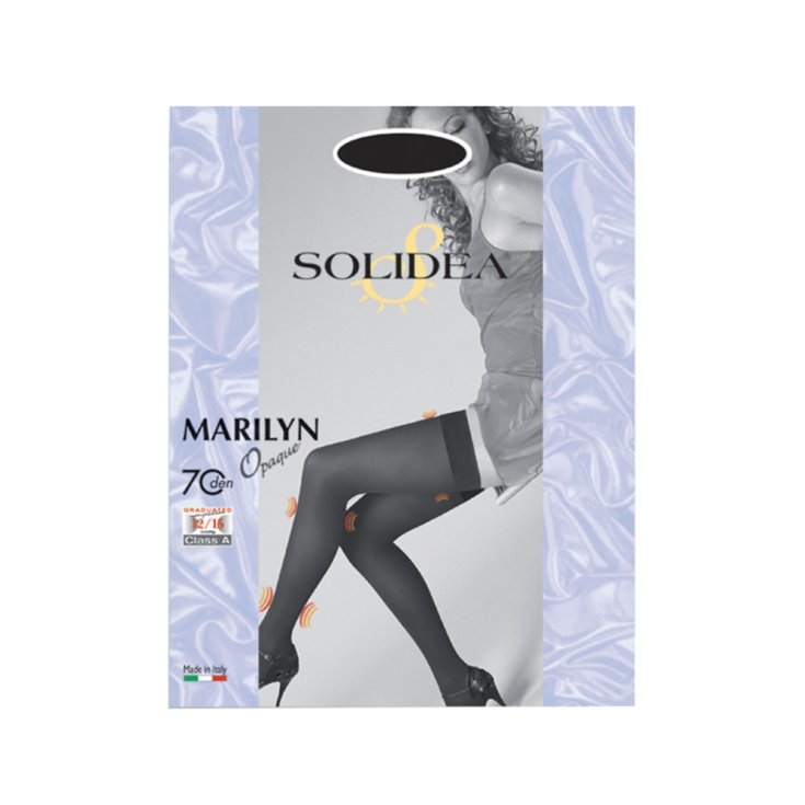 Marilyn Calze Autoreggenti 70 Den Opaque Solidea&reg; Colore Nero Taglia 4-L 1 Paio