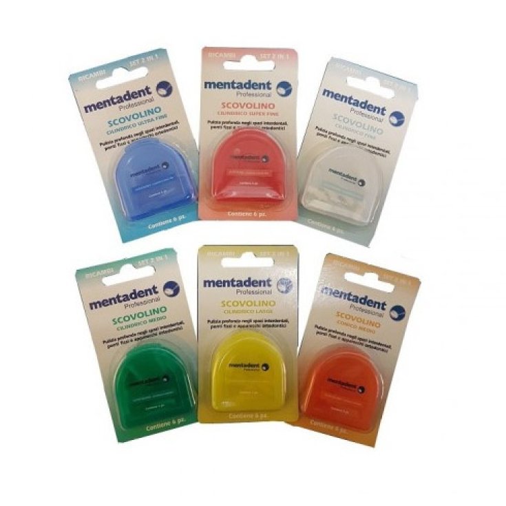 Mentadent Professional Scolvolino Cilindrico Super Fine 6 Pezzi