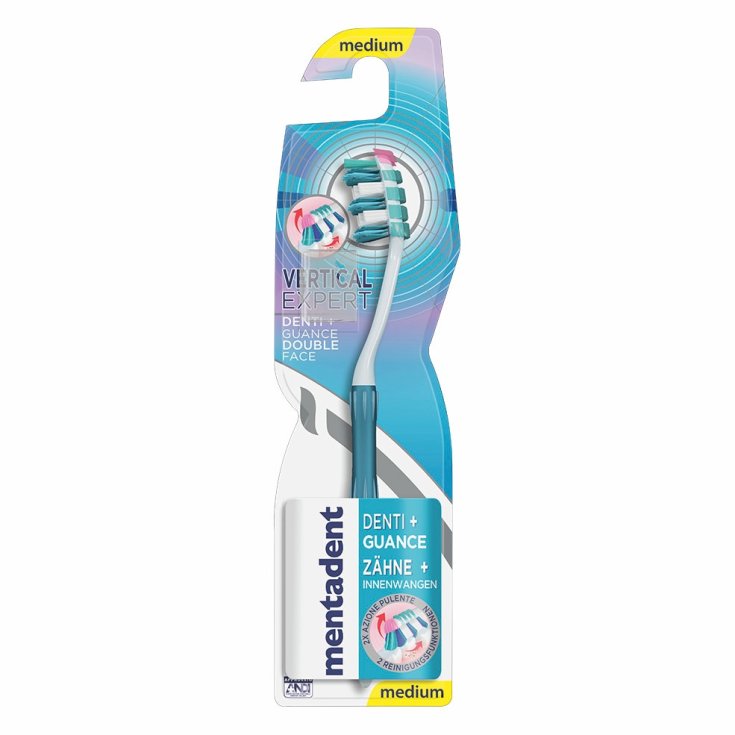 Mentadent Spazzolino Vertical Expert Denti + Guance