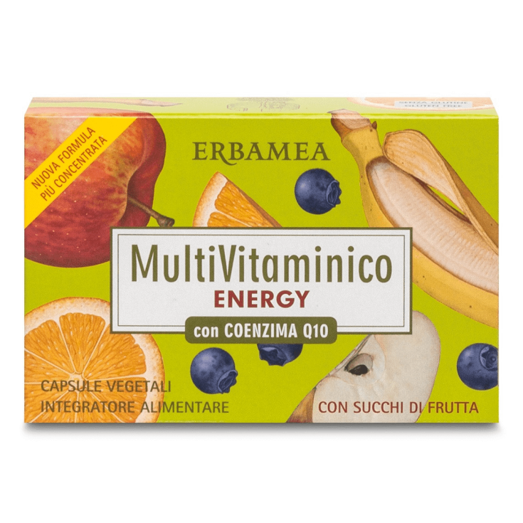 Multivitaminico Energy Con Coenzima Q10 Erbamea 24 Capsule Vegetali