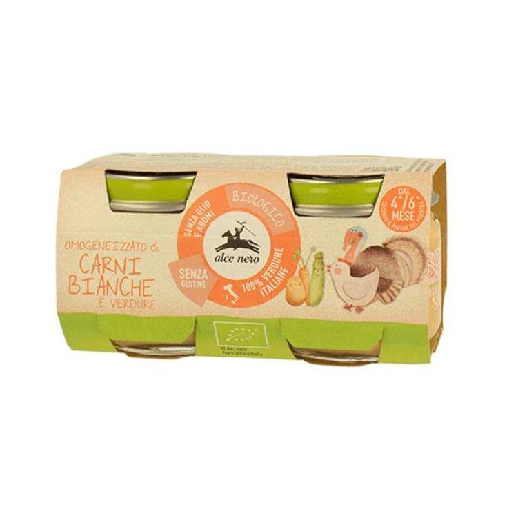 Omogeneizzato Di Carni Bianche E Verdure Biologico Alce Nero 160g