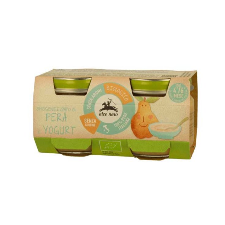 Omogeneizzato Pera E Yogurt Biologico Alce Nero 2x80g