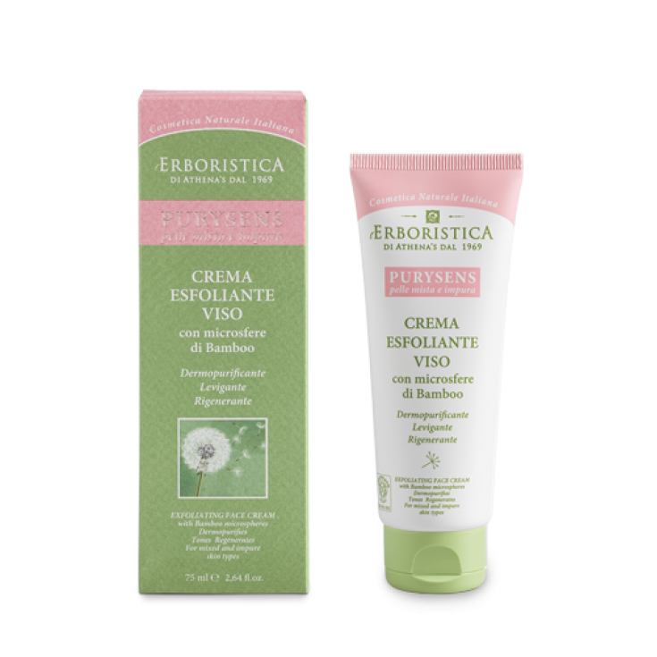 Athena's Purysens Crema Esfoliante Viso con Microsfere di Bamboo 75ml
