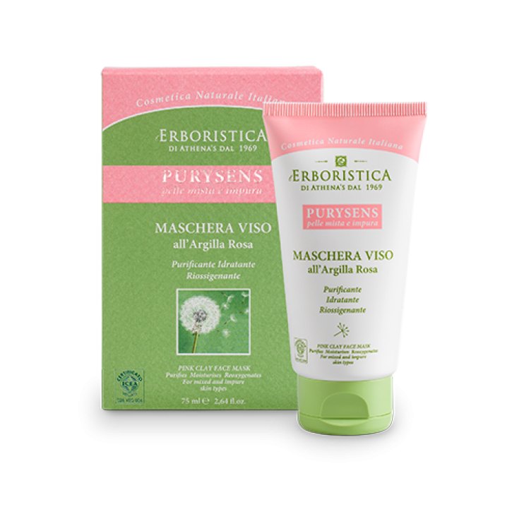Athena's Purysens Maschera Viso All'Argilla Rosa 75ml