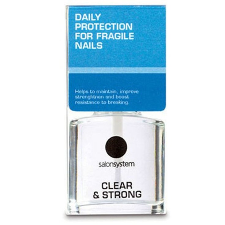 Salon System Clear & Strong Daily Protection For Fragile Nail Protezione Unghie Fragili 15ml Salon System Clear & Strong Daily Protection For Fragile Nail Protezione Unghie Fragili 15ml