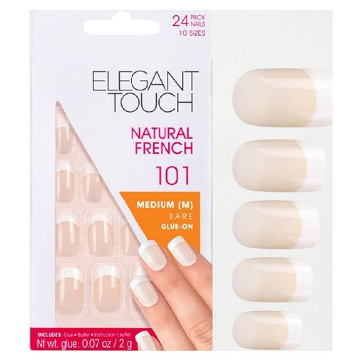 Uragme Elegant Touch Natural French Unghie Finte Colore 101 French Bare 24 Unghie