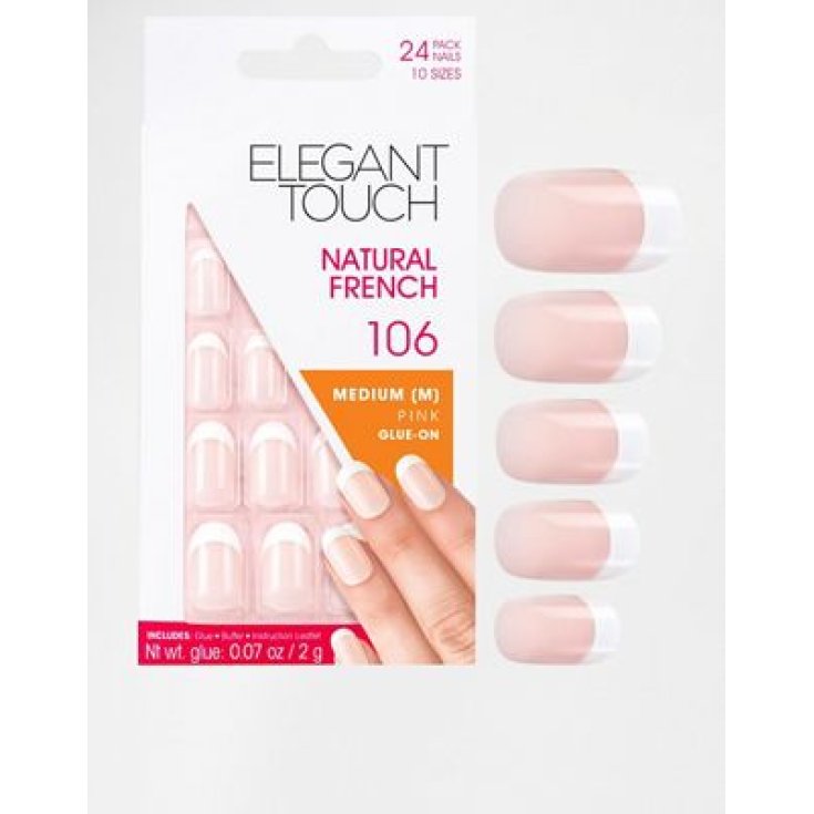 Uragme Elegant Touch Natural French Unghie Finte Colore 106 French Pink 24 Unghie