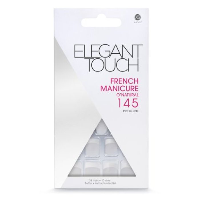 Uragme Elegant Touch French Manicure Unghie Preincollate Natural
