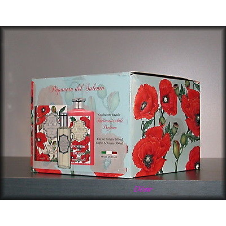 Acque Di Italia Papavero Del Salento Confezione Eau De Toilette 50ml + Bagno Doccia 100ml