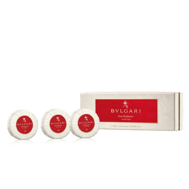 Bvlgari Au Th&eacute; Rouge Set 3 Saponi 150g