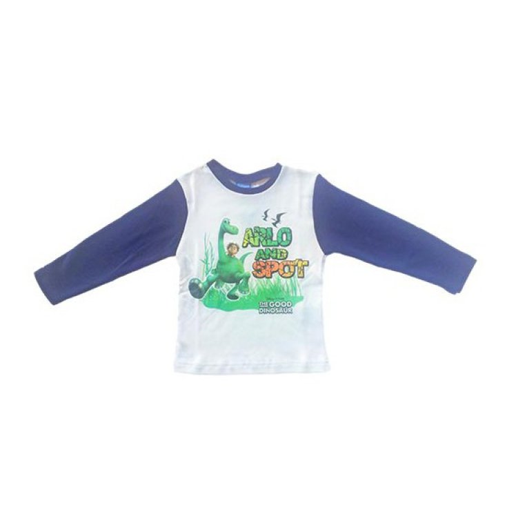 T-shirt maglia maglietta bimbo bambino The Good Dinosaur Disney blu 7A