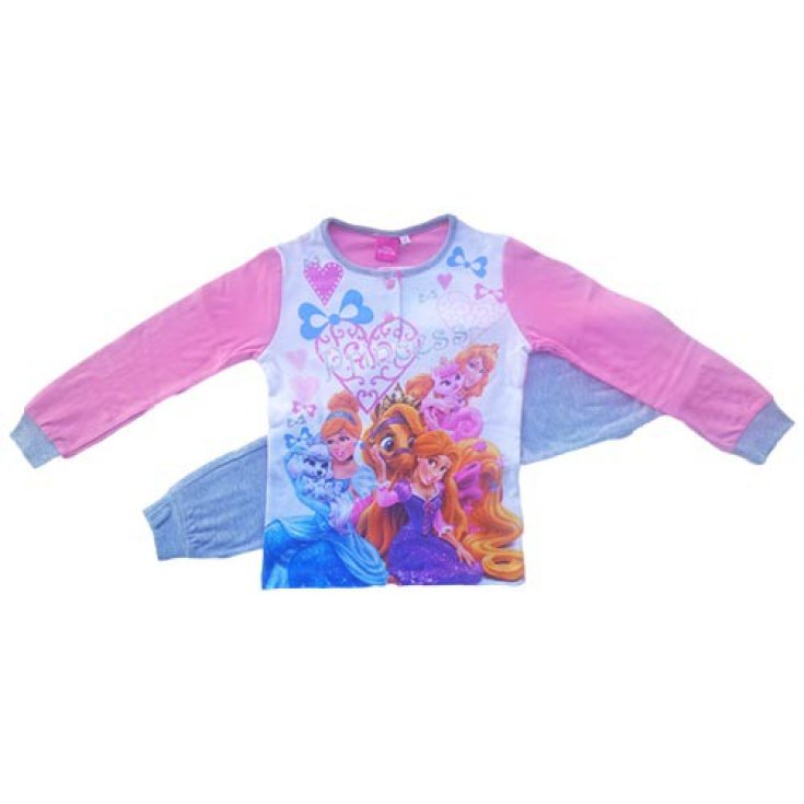 Pigiama maglia maglietta pantalone bimba bambina Disney Principesse 6A