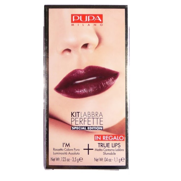 Pupa Kit Labbra Perfette Rossetto I'm 415 + Matita True Lips 25