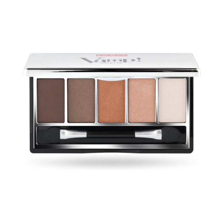 Pupa Vamp! Palette di 5 Ombretti Compatti Colore Puro Scrivenza Assoluta 002 Golden Brown