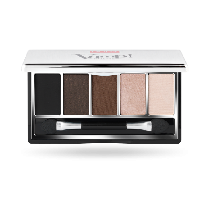 Pupa Vamp! Palette di 5 Ombretti Compatti Colore Puro Scrivenza Assoluta 004 Smoky Brown