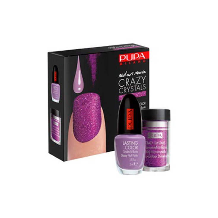 Pupa Nail Art  Crazy Crystals Smalto Effetto Cristallo Colore 002 Viola Fluo