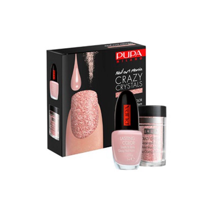 Pupa Nail Art Crazy Crystals Smalto Effetto Cristallo Colore 007 Rosa Chiaro