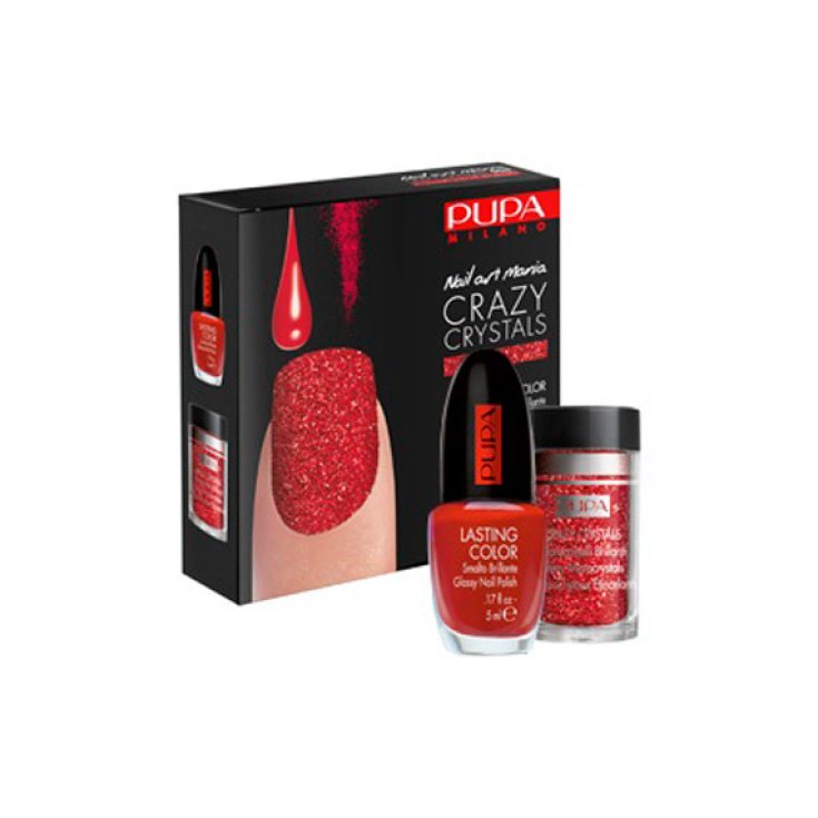 Pupa Nail Art Crazy Crystals Smalto Effetto Cristallo Colore 008 Rosso