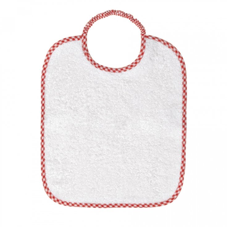 Set bavetta bavaglino + camicia camicina della fortuna bimbo bimba neonato Birillini bianco rosso TU