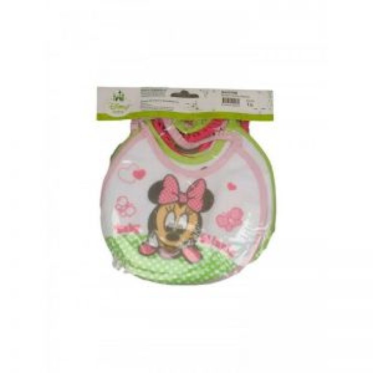Confezione 6 pezzi bavetta bavaglino bavagli bimba neonata Disney baby Minnie TU