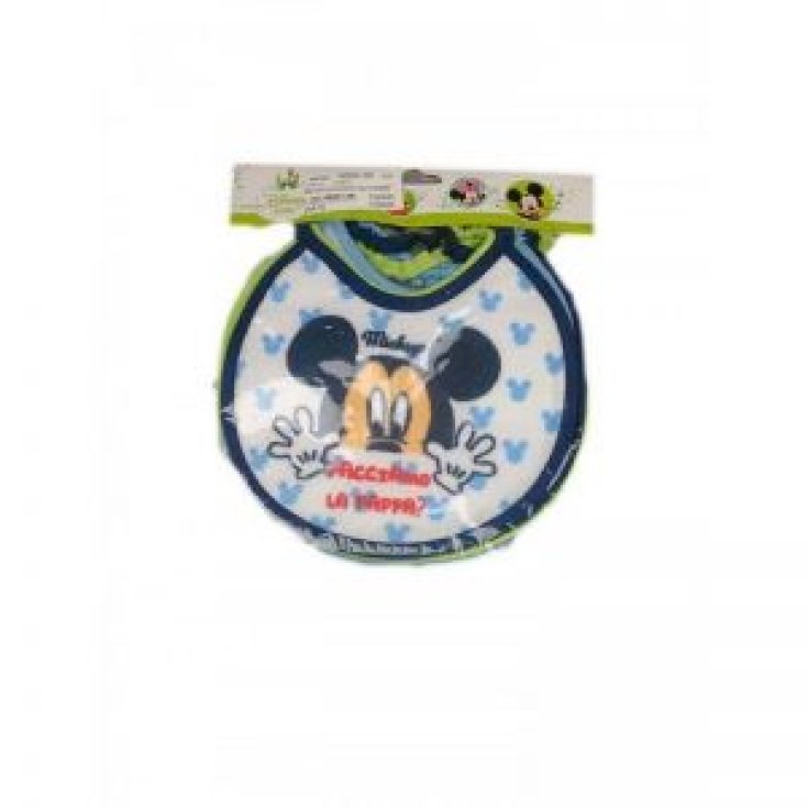 Confezione 6 pezzi bavetta bavaglino bavagli bimbo neonato Disney baby Mickey TU