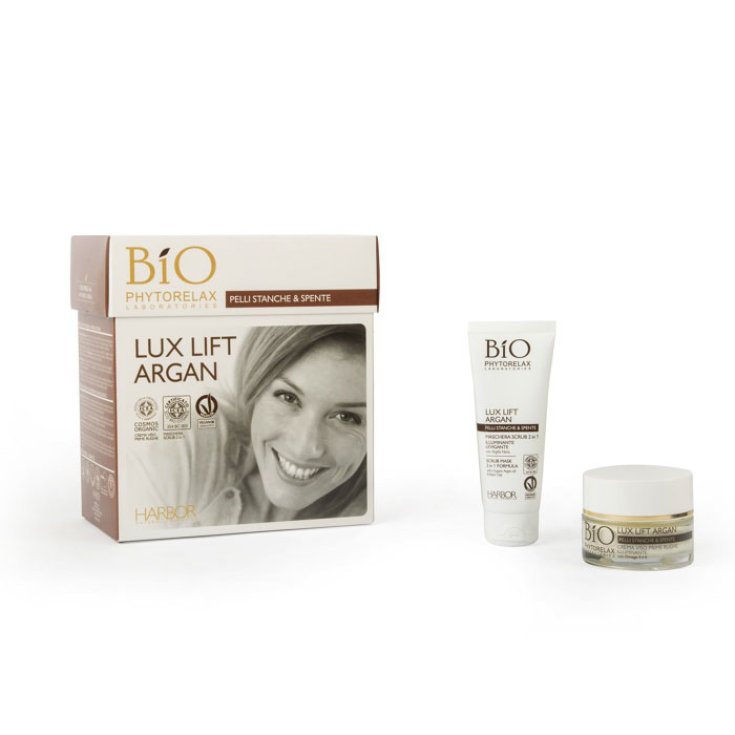 Bio Phytorelax Lux Lift Argan Cofanetto Crema Viso Prima Rughe 50ml + Maschera Scrub 75ml