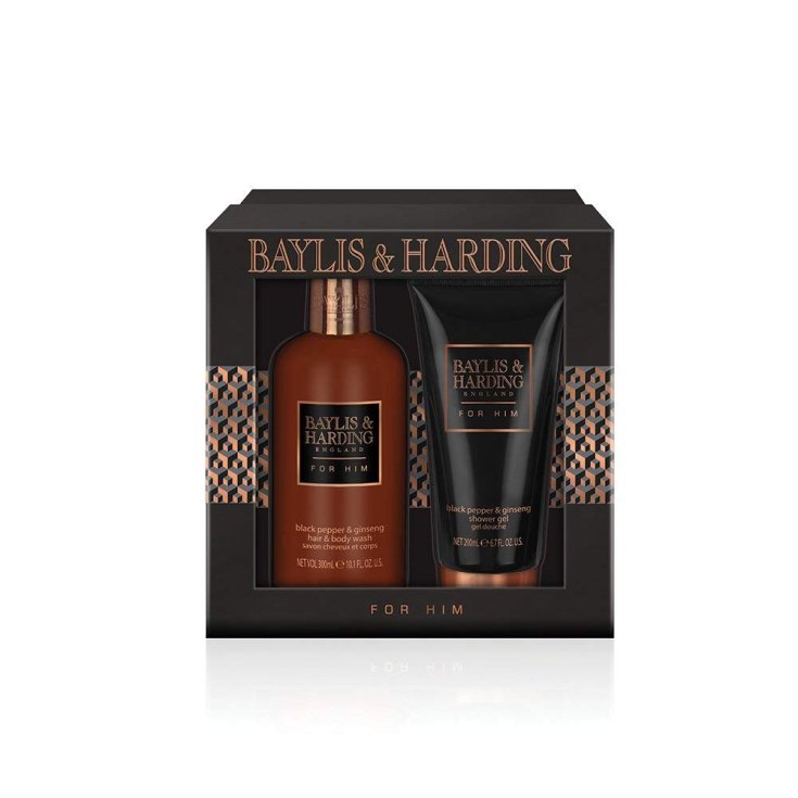 Baylis & Harding Pepe Nero Ginseng Bagnoschiuma 300ml + Docciaschiuma 200ml