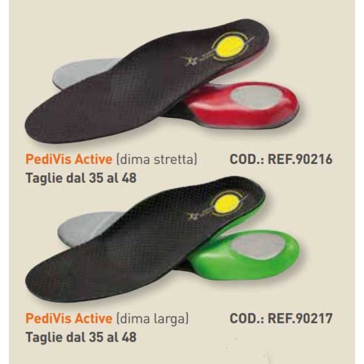 Pedivis Active Plantare Ammortizzante Dima Stretta P37 Ro+Ten