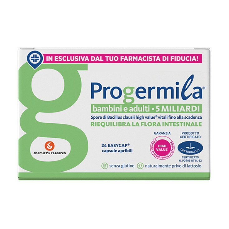 Progermila&reg; 5 Miliardi Adulti E Bambini Chemist's Research 24 Capsule