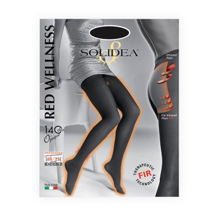 Red Wellness Collant 140 Den Opaque Solidea&reg; Colore Nero Taglia 4-L 1 Paio