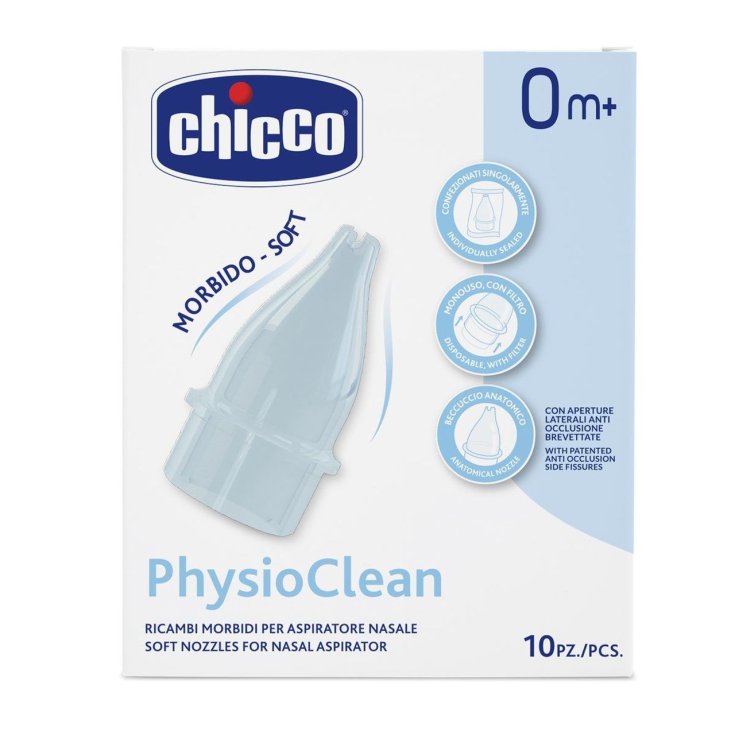 Ricambi Morbidi Per Aspiratore Nasale PhysioClean Chicco&reg; 10 Pezzi