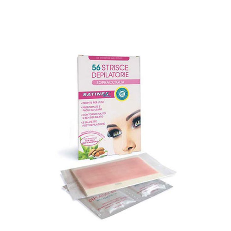 Satinex Plus Strisce Depilatorie Sopracciglia Satinex 56 Pezzi