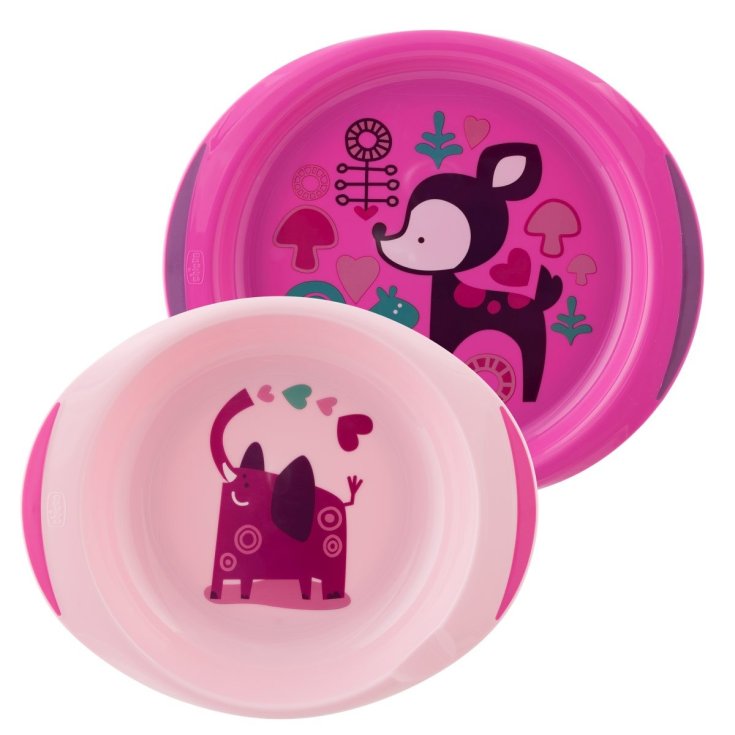 Set Piatti Fondo E Piano 12m+ Rosa Chicco&reg;