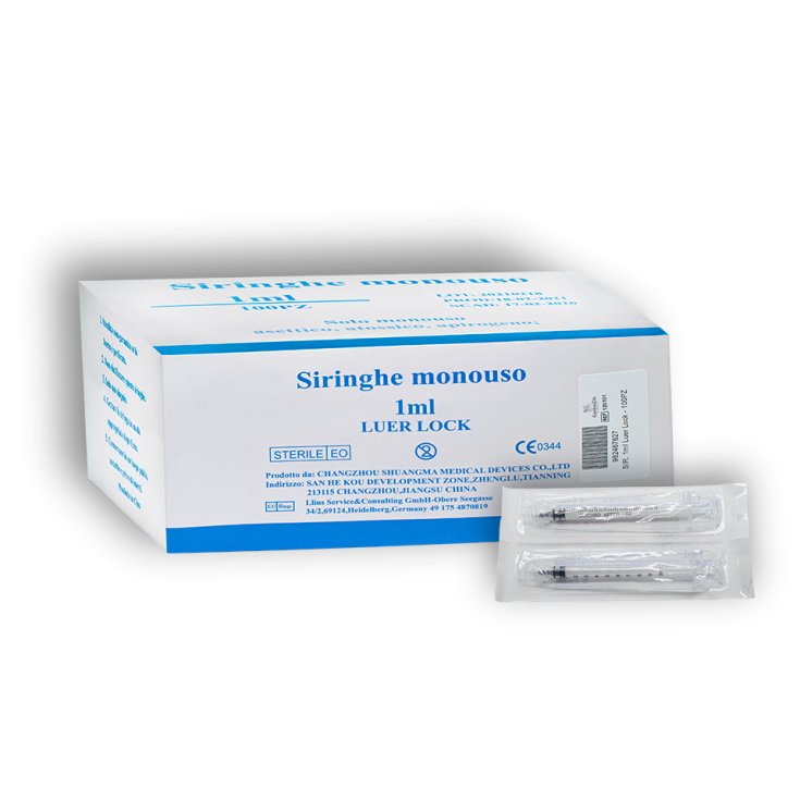 Siringa 1ml G25 Luer Lock 100 Pezzi