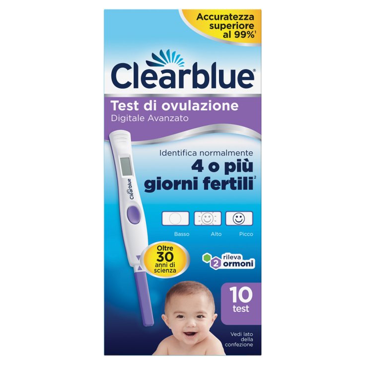 Test Di Ovulazione Digitale Avanzato Clearblue® 10 Test Test Di Ovulazione Digitale Avanzato Clearblue® 10 Test