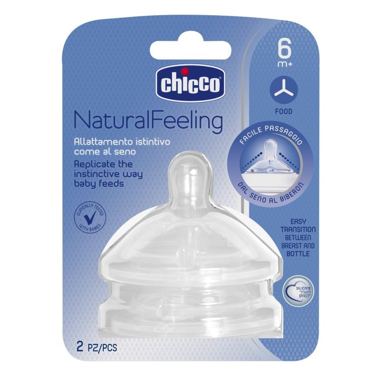 Chicco Natural Teat Feeling Papilla Flow 2 Unit&agrave; 6m