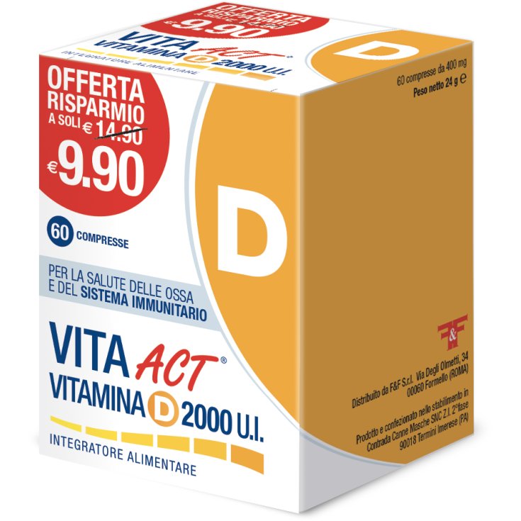 VITA ACT&reg; VITAMINA D 2000 U.I. F&F 60 Compresse